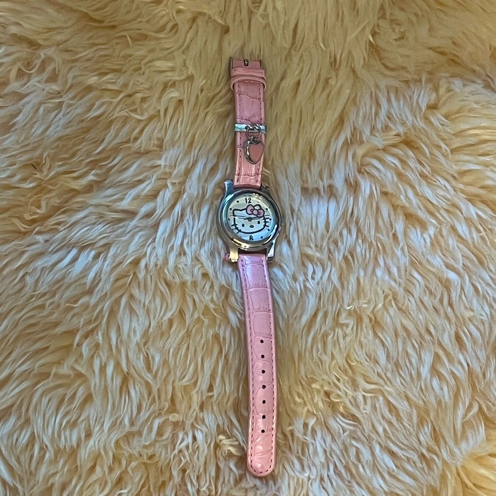 Hello Kitty Stainless Steel Leather Pink Watch